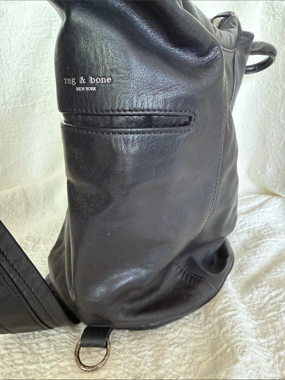 rag & bone Black Cross Body Bucket Bag - Picture 2 of 8